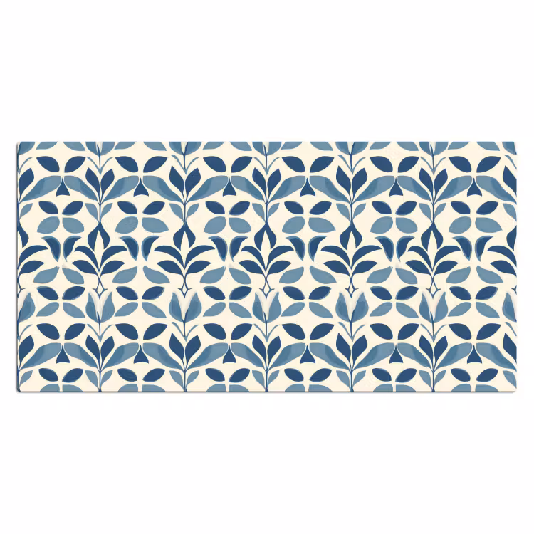 Bureau onderlegger - Flora - Modern - Blauw — 2