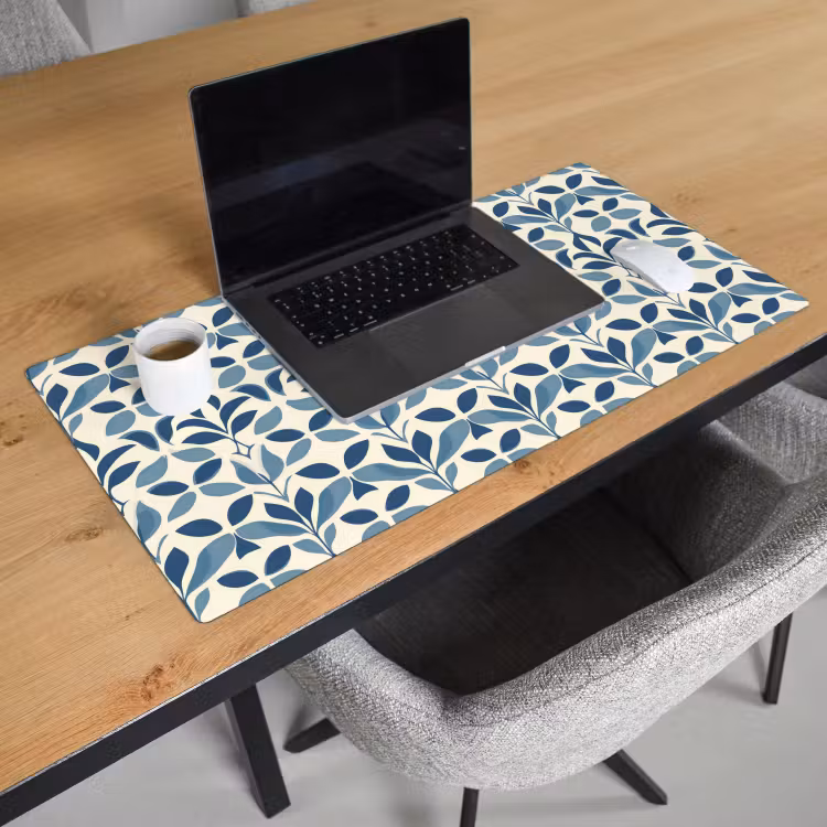 Bureau onderlegger - Flora - Modern - Blauw — 3