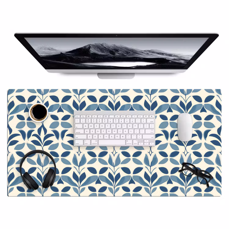 Bureau onderlegger - Flora - Modern - Blauw — 4
