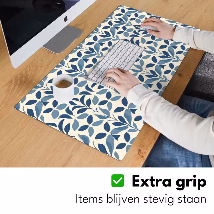 Bureau onderlegger - Flora - Modern - Blauw — 6