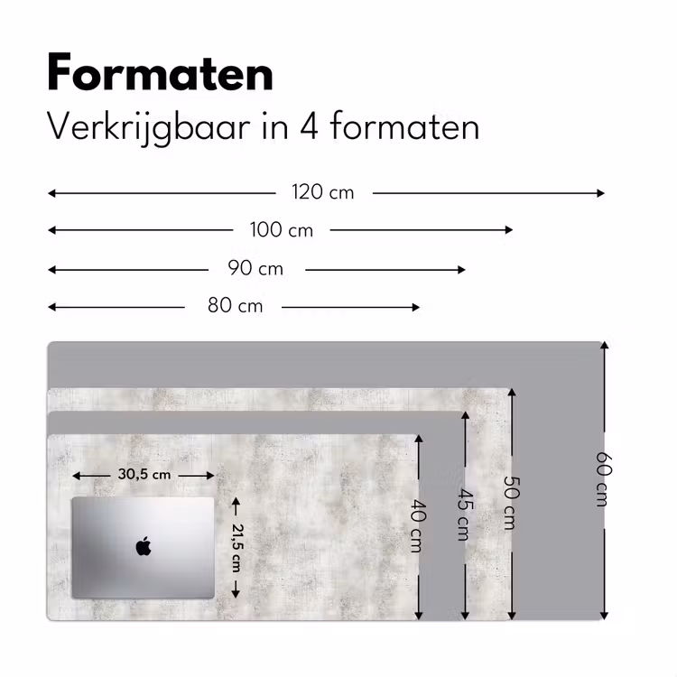 Bureau onderlegger - Grijs - Beton - Verweerd — 8