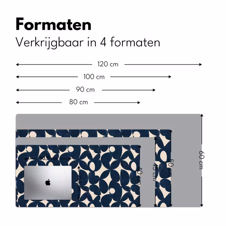 Bureau onderlegger - Modern - Geometrisch - Blauw — 8