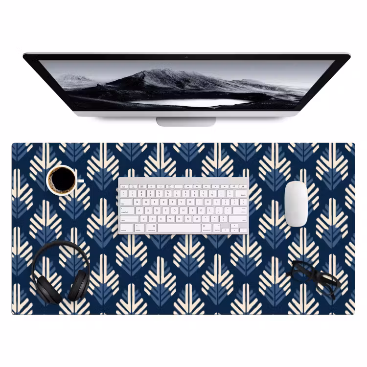 Bureau onderlegger - Modern - Patroon - Blauw — 4