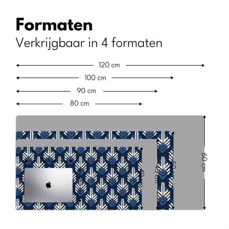 Bureau onderlegger - Modern - Patroon - Blauw — 8