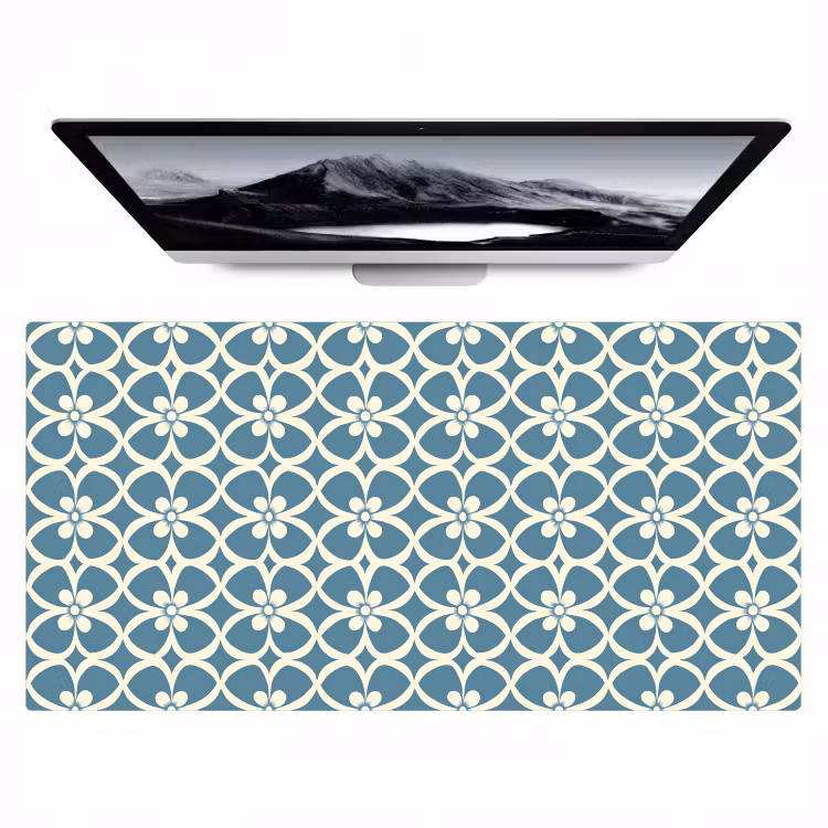 Bureau onderlegger - Patroon - Symmetrisch - Blauw — 1