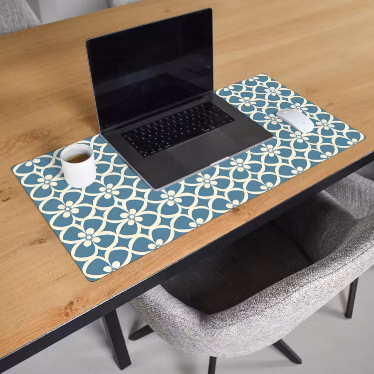 Bureau onderlegger - Patroon - Symmetrisch - Blauw — 3