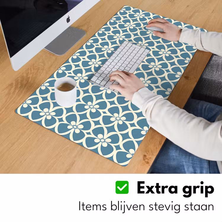 Bureau onderlegger - Patroon - Symmetrisch - Blauw — 6