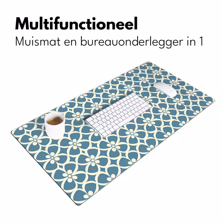 Bureau onderlegger - Patroon - Symmetrisch - Blauw — 7