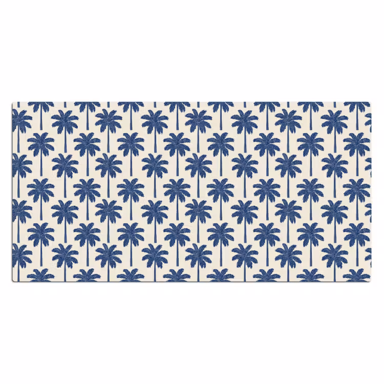 Bureau onderlegger - Symmetrisch - Palm - Blauw — 2
