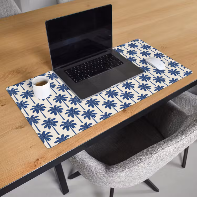 Bureau onderlegger - Symmetrisch - Palm - Blauw — 3