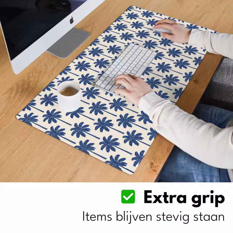Bureau onderlegger - Symmetrisch - Palm - Blauw — 6