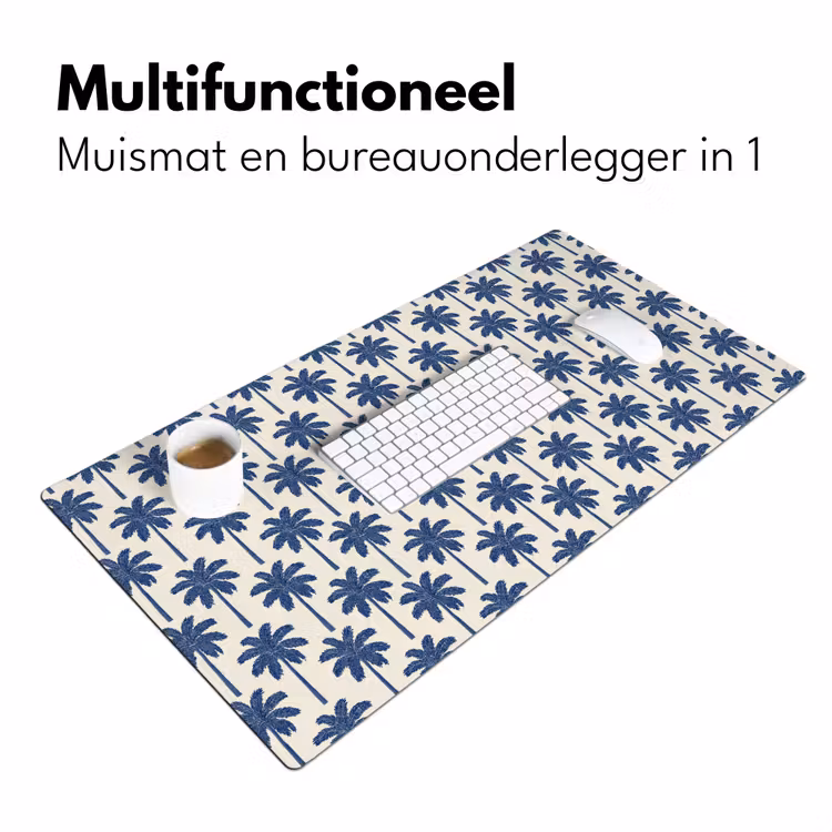 Bureau onderlegger - Symmetrisch - Palm - Blauw — 7