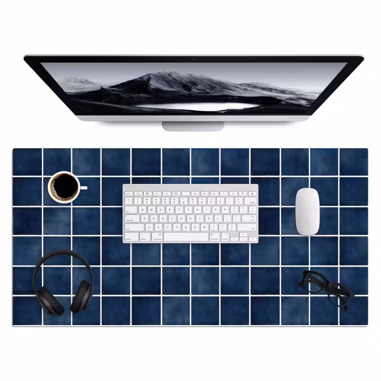 Bureau onderlegger - Tegel - Modern - Blauw — 4
