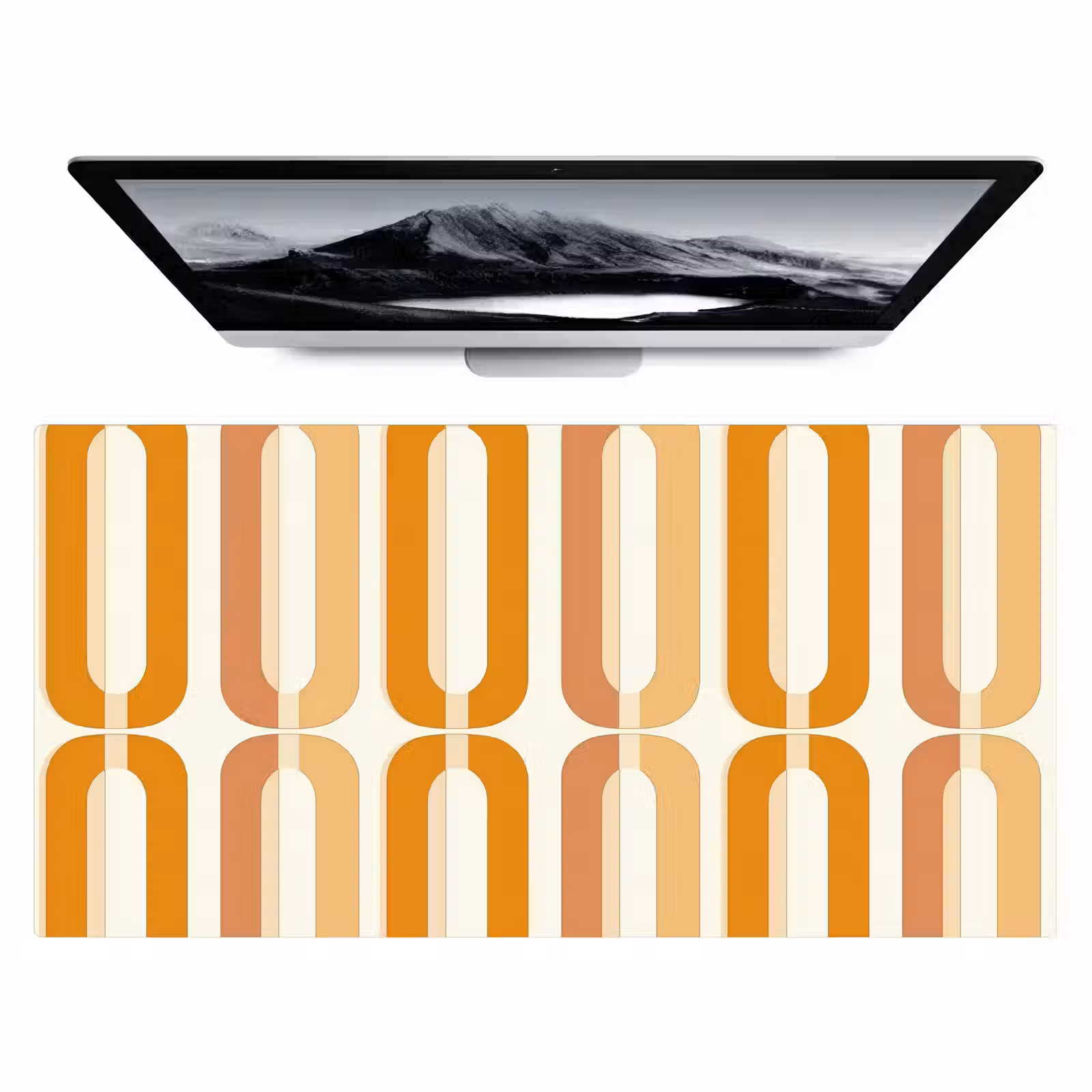 Bureau onderlegger - U-vorm - Retro - Oranje — 1