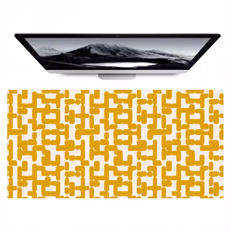 Bureau onderlegger - Geel - Beige - Patroon — 1