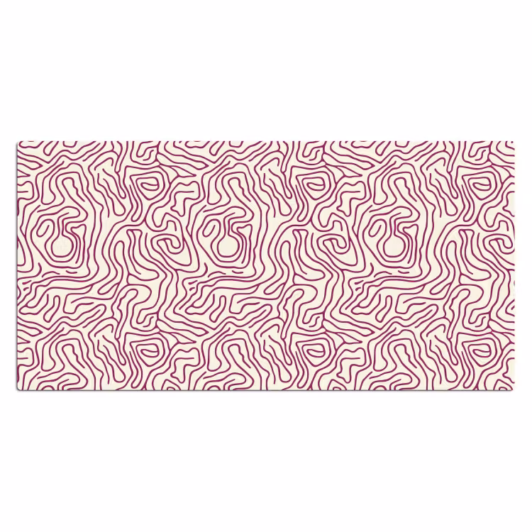 Bureau onderlegger - Kronkelende lijn - Magenta - Crème — 2