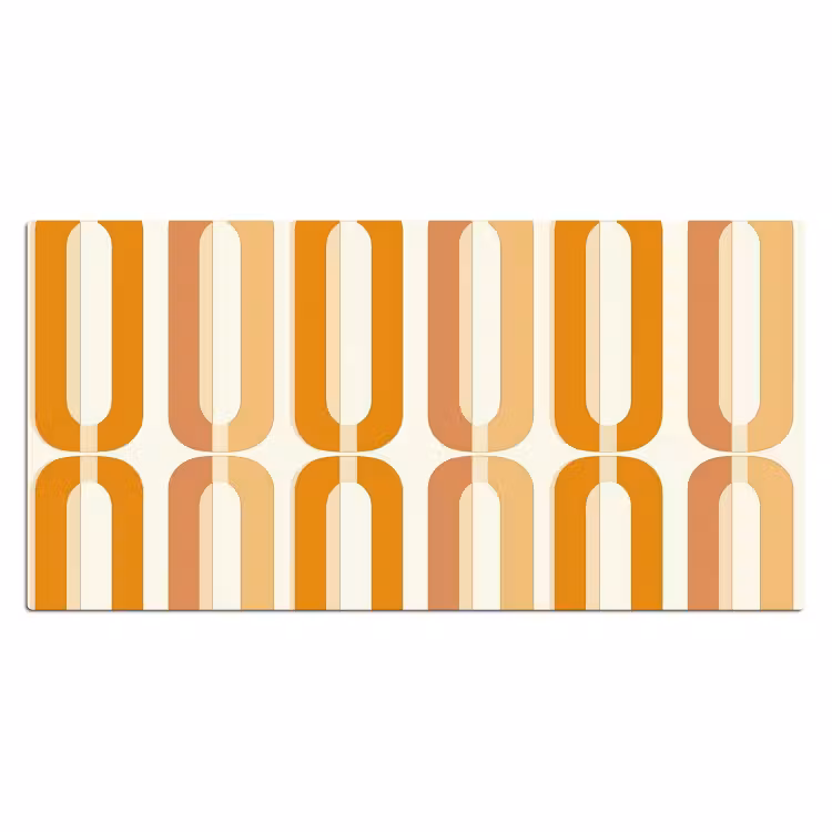 Bureau onderlegger - U-vorm - Retro - Oranje — 2