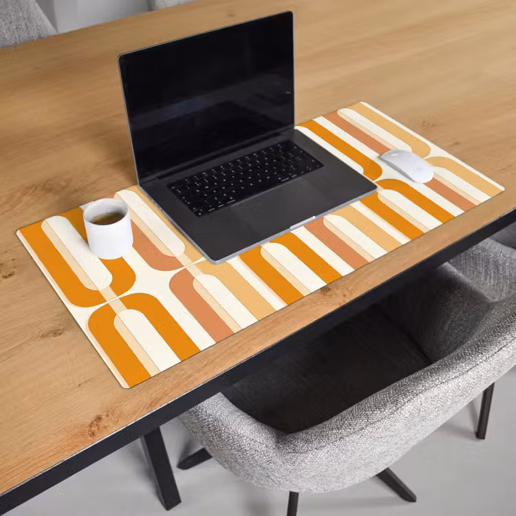 Bureau onderlegger - U-vorm - Retro - Oranje — 3