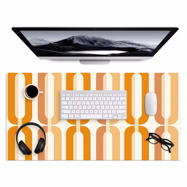 Bureau onderlegger - U-vorm - Retro - Oranje — 4