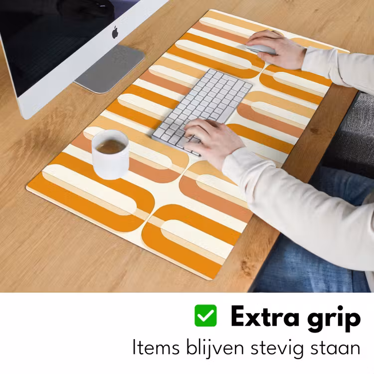 Bureau onderlegger - U-vorm - Retro - Oranje — 6