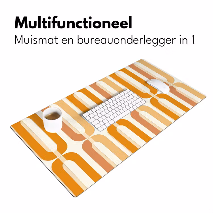 Bureau onderlegger - U-vorm - Retro - Oranje — 7
