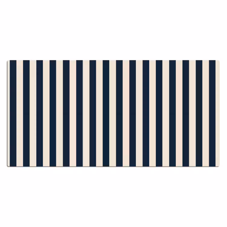 Bureau onderlegger - Verticale strepen - Blauw - Crème — 2