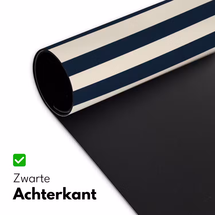 Bureau onderlegger - Verticale strepen - Blauw - Crème — 5