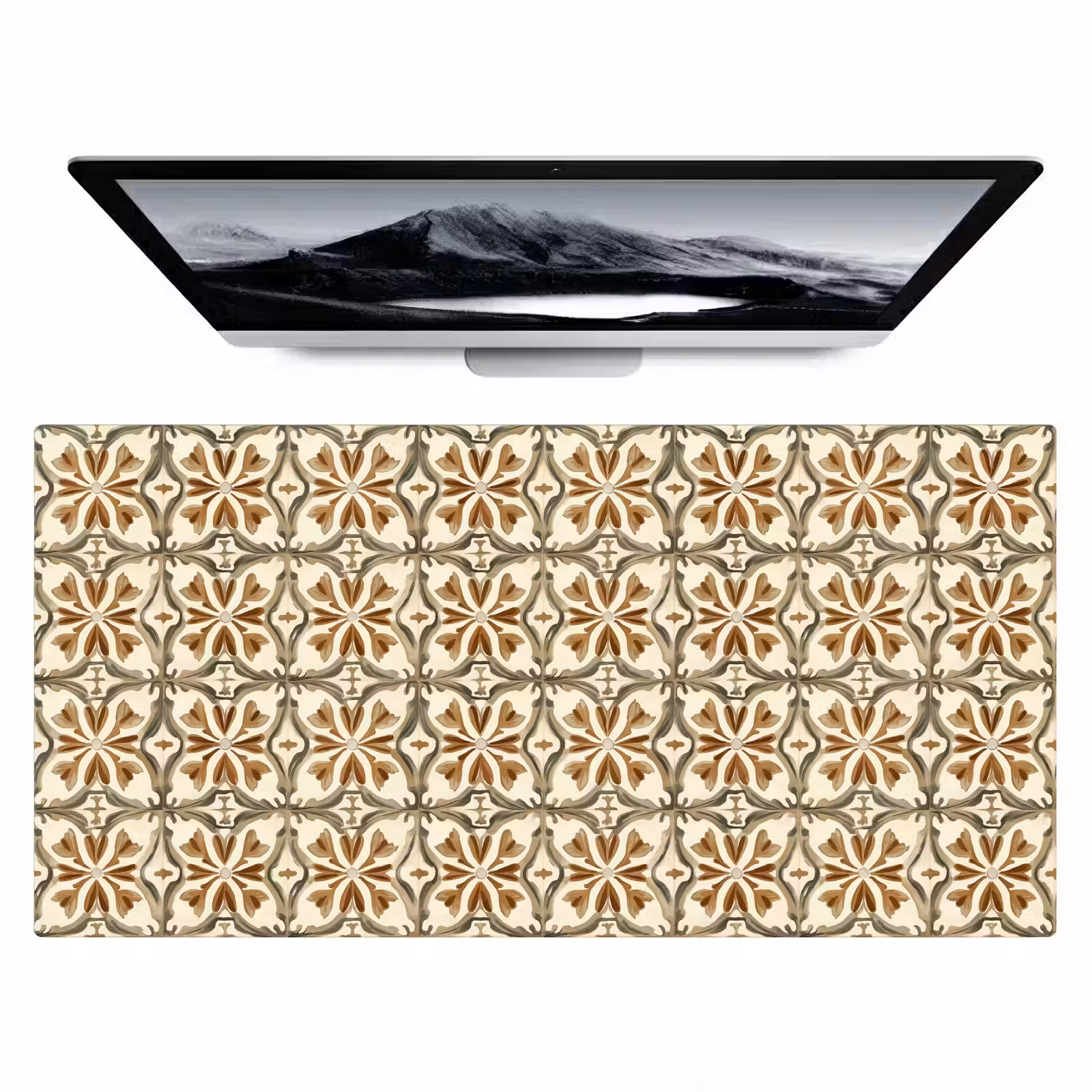 Bureau onderlegger - Siertegel - Patroon - Bruin — 1