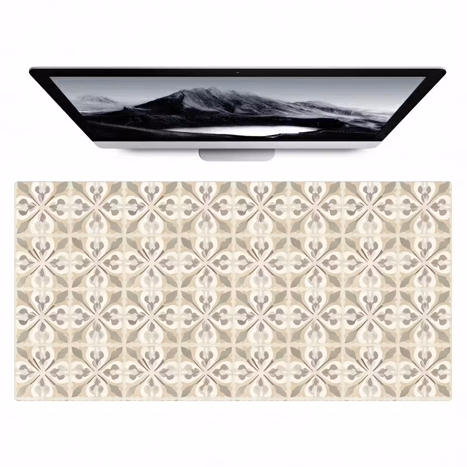 Bureau onderlegger - Tegel - Motief - Beige — 1