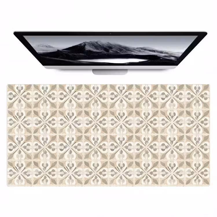 Bureau onderlegger - Tegel - Motief - Beige — 1