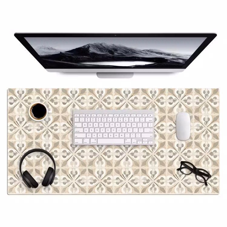 Bureau onderlegger - Tegel - Motief - Beige — 4