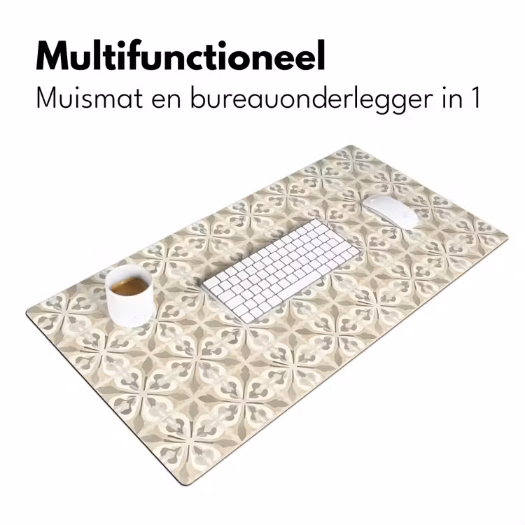 Bureau onderlegger - Tegel - Motief - Beige — 7