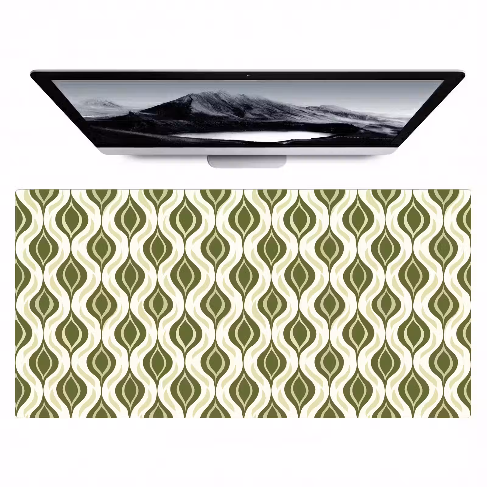Bureau onderlegger - Patroon - Retro - Groen — 1