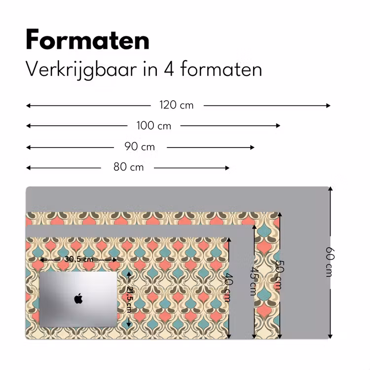 Bureau onderlegger - Barok - Retro - Kleurrijk — 8