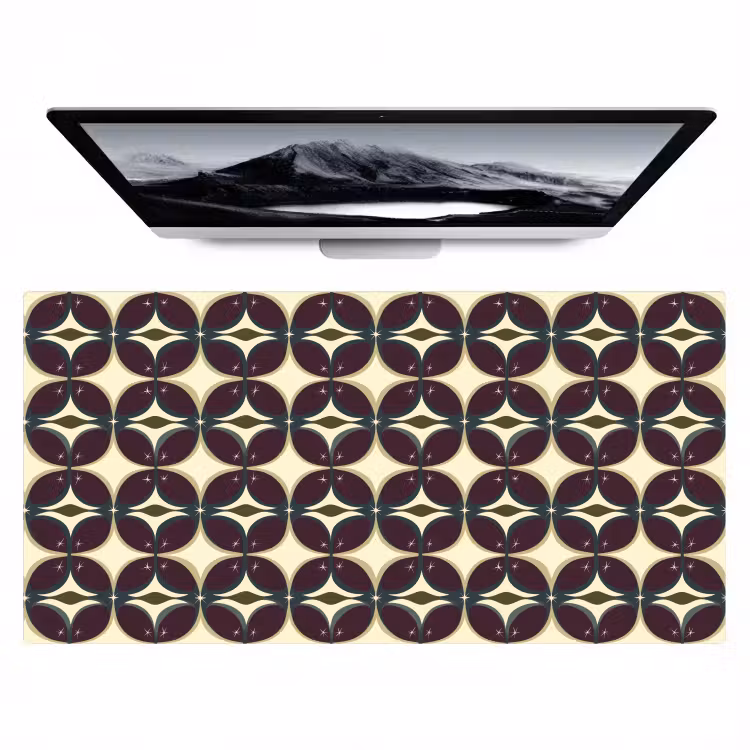 Bureau onderlegger - Cirkel - Retro - Kleurrijk — 1