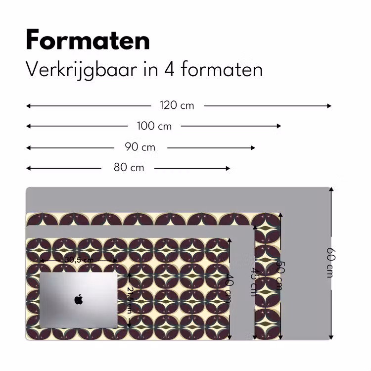 Bureau onderlegger - Cirkel - Retro - Kleurrijk — 8