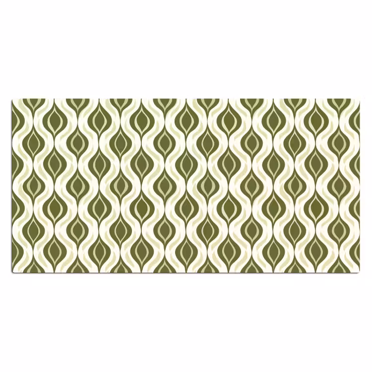 Bureau onderlegger - Patroon - Retro - Groen — 2