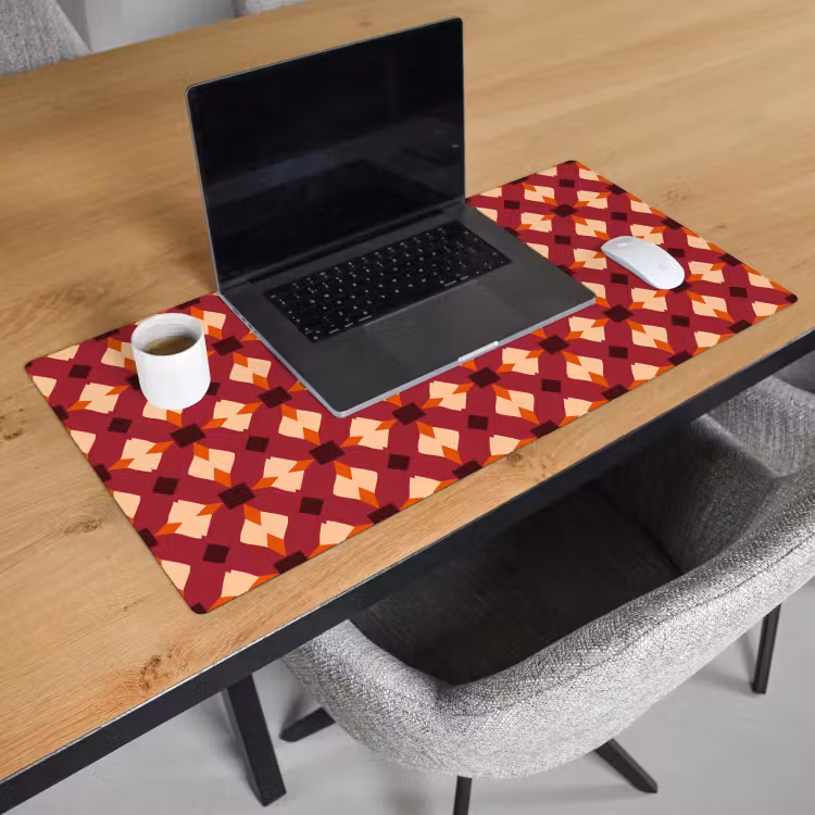 Bureau onderlegger - Retro - Patroon - Kleurrijk — 3
