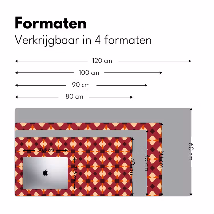 Bureau onderlegger - Retro - Patroon - Kleurrijk — 8
