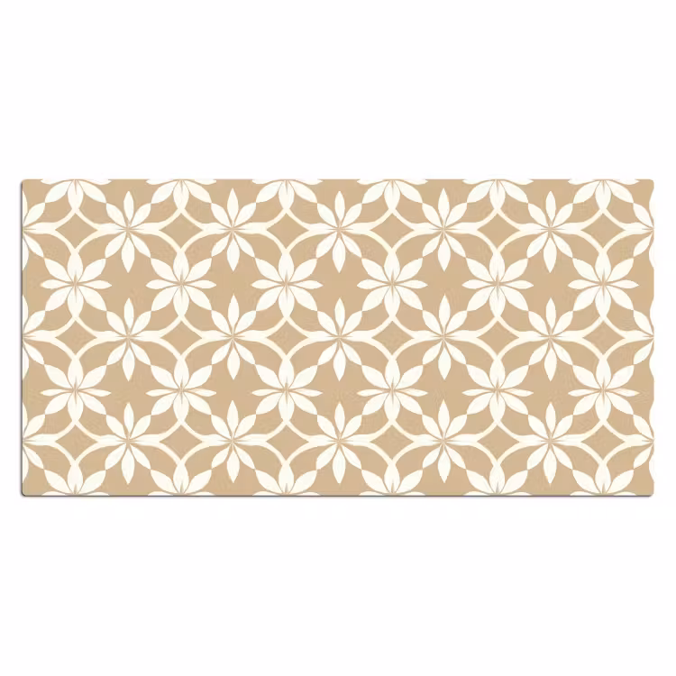 Bureau onderlegger - Bloemen - Patroon - Beige — 2