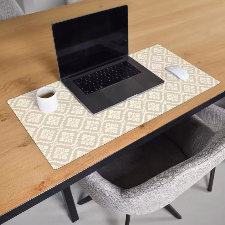 Bureau onderlegger - Floraal - Ornament - Beige — 3