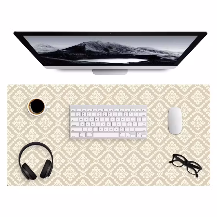 Bureau onderlegger - Floraal - Ornament - Beige — 4