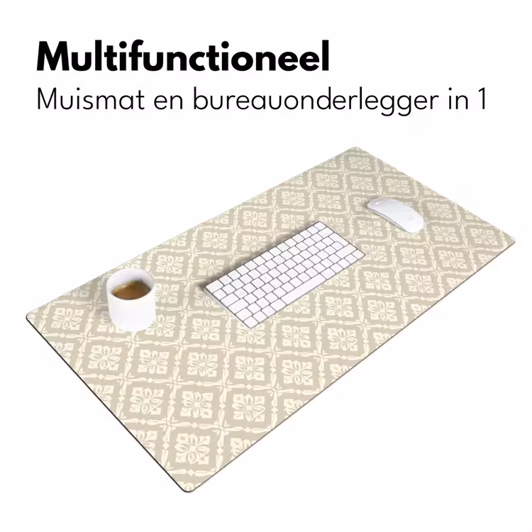 Bureau onderlegger - Floraal - Ornament - Beige — 7