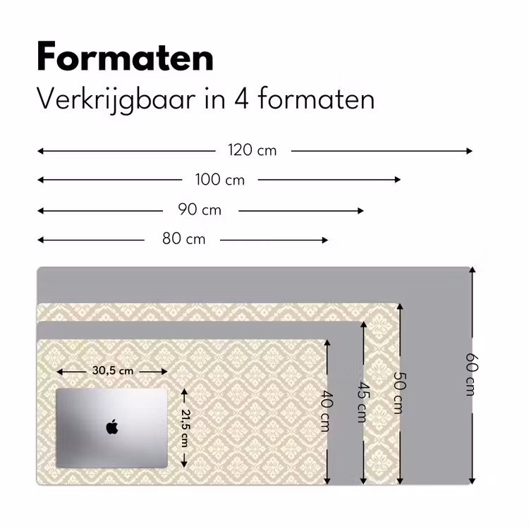 Bureau onderlegger - Floraal - Ornament - Beige — 8