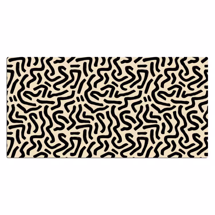 Bureau onderlegger - Abstract - Lijnen - Zwart — 2