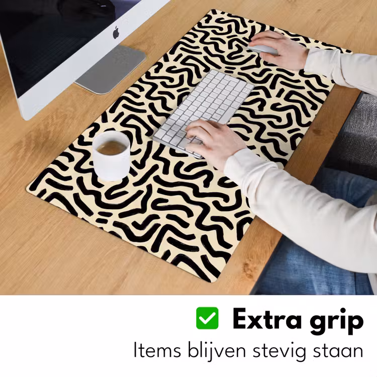 Bureau onderlegger - Abstract - Lijnen - Zwart — 6