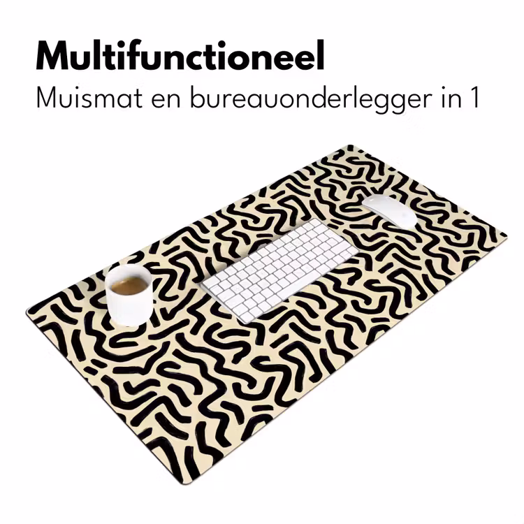 Bureau onderlegger - Abstract - Lijnen - Zwart — 7