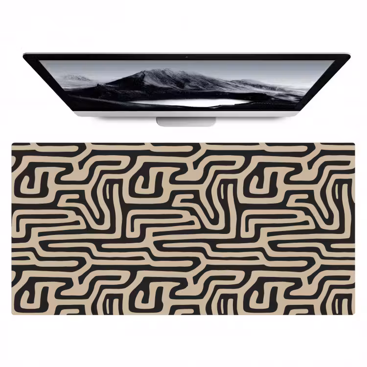 Bureau onderlegger - Grafisch - Lijnen - Zwart — 1