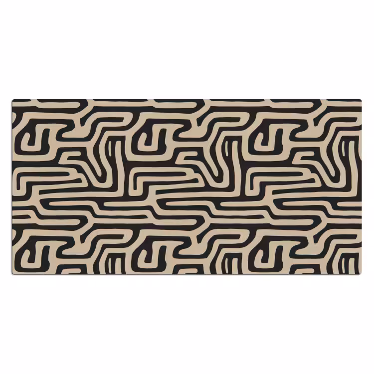 Bureau onderlegger - Grafisch - Lijnen - Zwart — 2