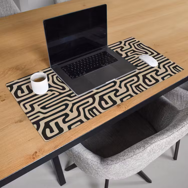 Bureau onderlegger - Grafisch - Lijnen - Zwart — 3